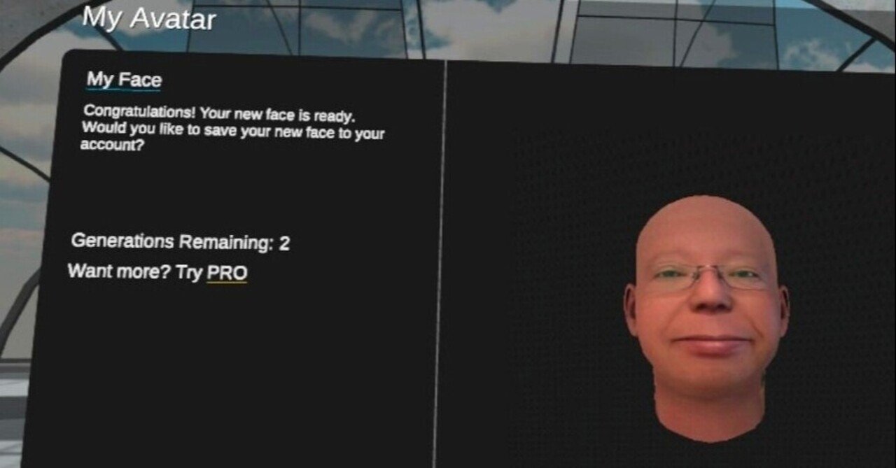 アバターの顔に写真をはめる Vrプラットフォームアプリ Engage Zenschool Note