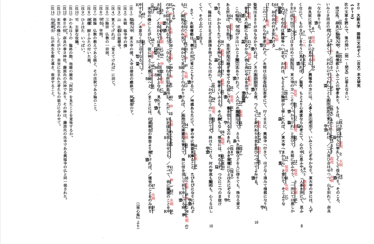 阪大古文の研究2020「発心集」｜rugger14wtb