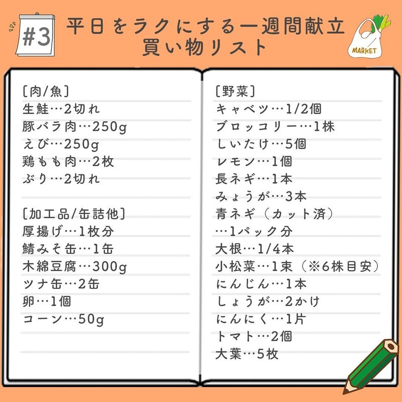 平日をラクにする一週間献立 3 まとめ編 ぐっち夫婦 料理家 Note