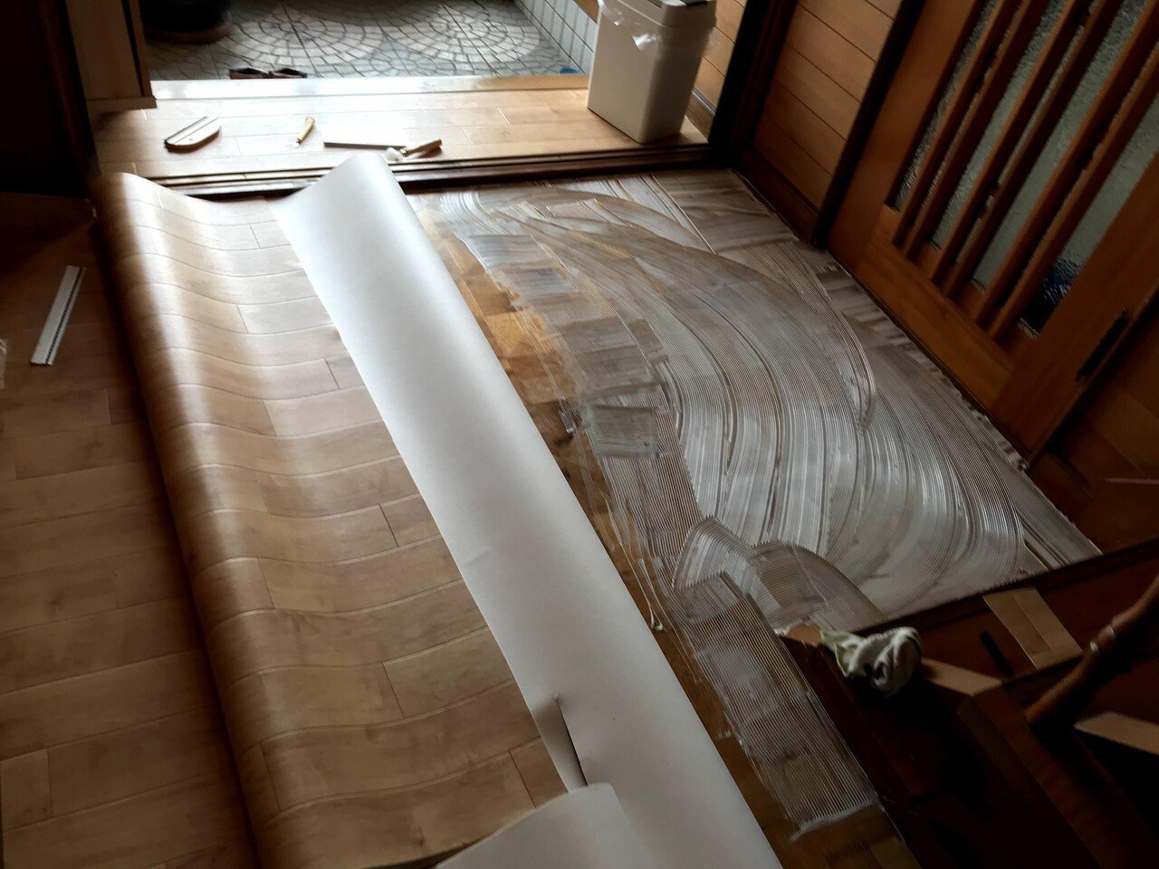 廊下にクッションフロアを敷き詰めて明るくリフォーム 吉田拓実 さいこうファーム Okhotsk Bihoro Note