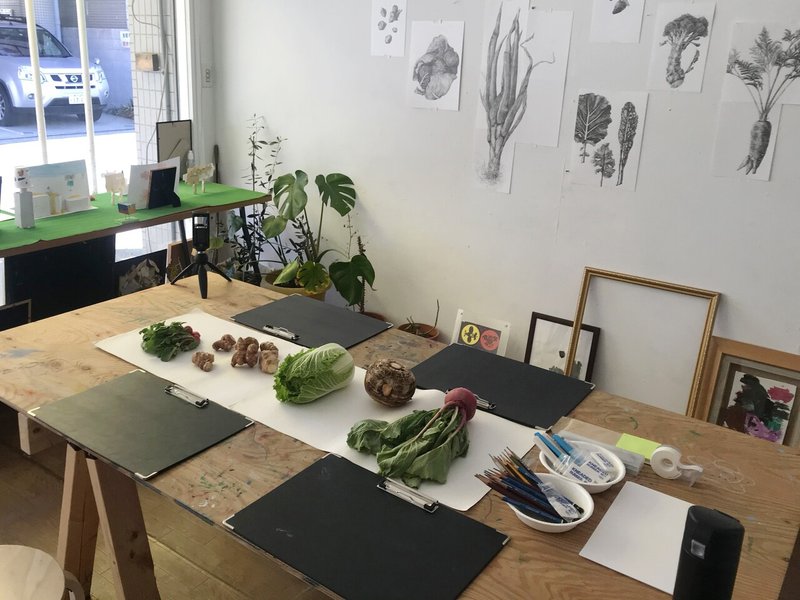 2月 季節の野菜デッサン教室 かんざき Note