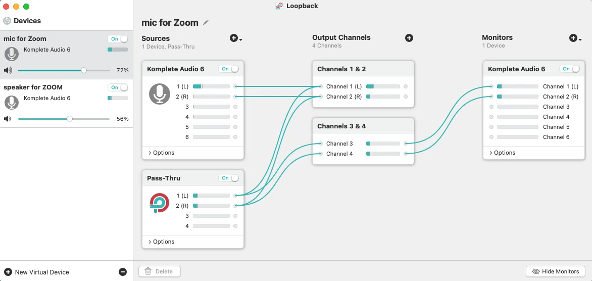 I want to cleanly LOOPBACK participant audio, streamer audio, and ...