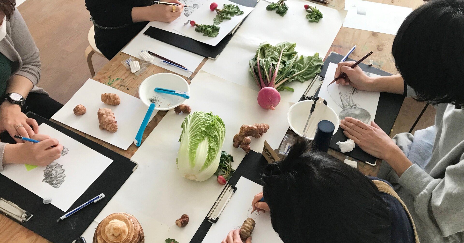 2月 季節の野菜デッサン教室 かんざき Note