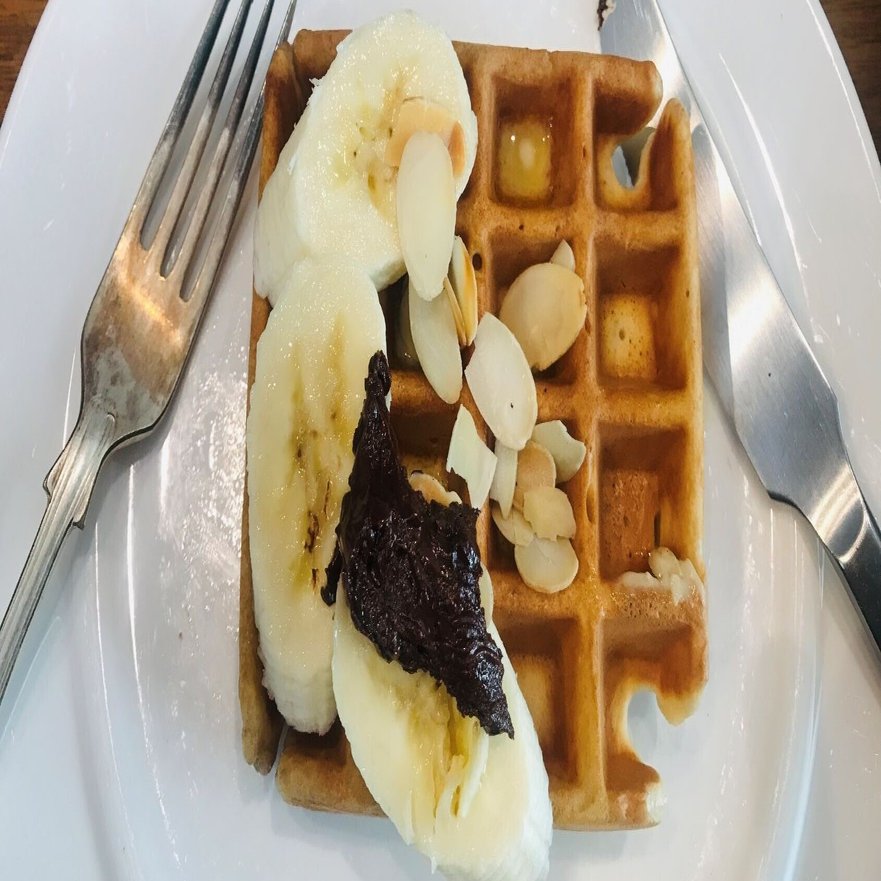 おやつみたいな朝食 チョコバナナ ワッフルとトッピング 川ノ森千都子 ちづこ モノカキスト Note