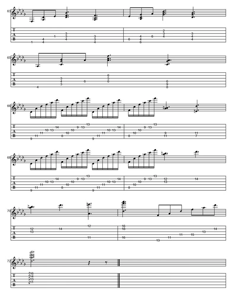ギター 月の光 Tab譜 Vebe Note