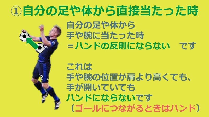 手に当たる ハンドは間違い Arbitro あるびとろ Note