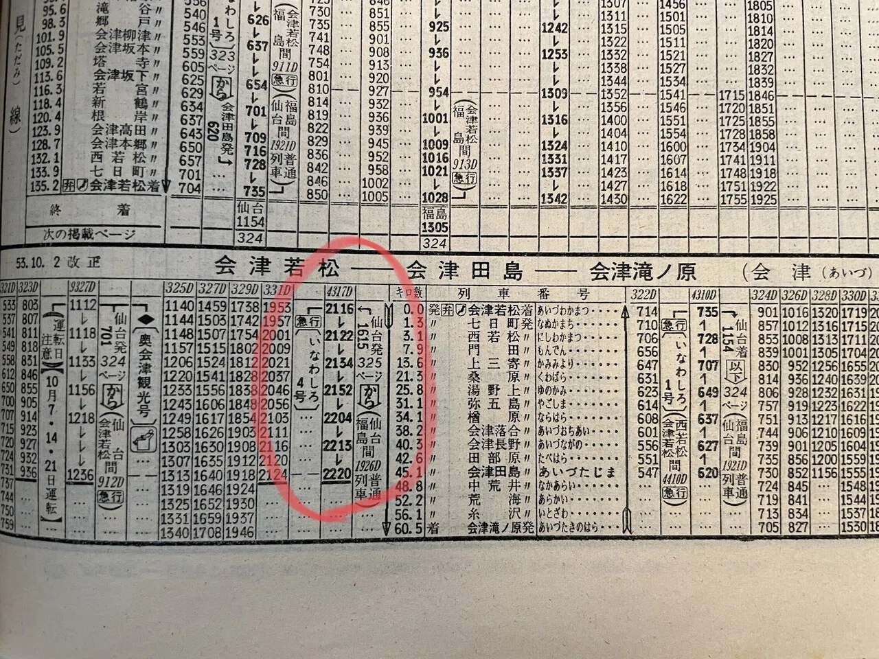 急行「いなわしろ4号」（1978年10月）｜hideki@鉄分多め