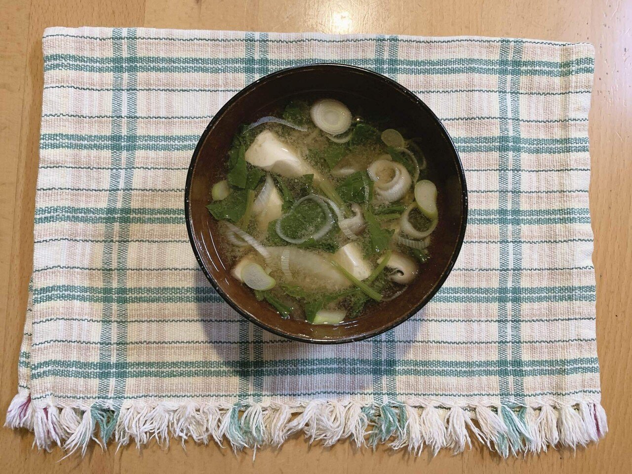 ほうれん草と葱が主役のお味噌汁 を作りました Orisu Note