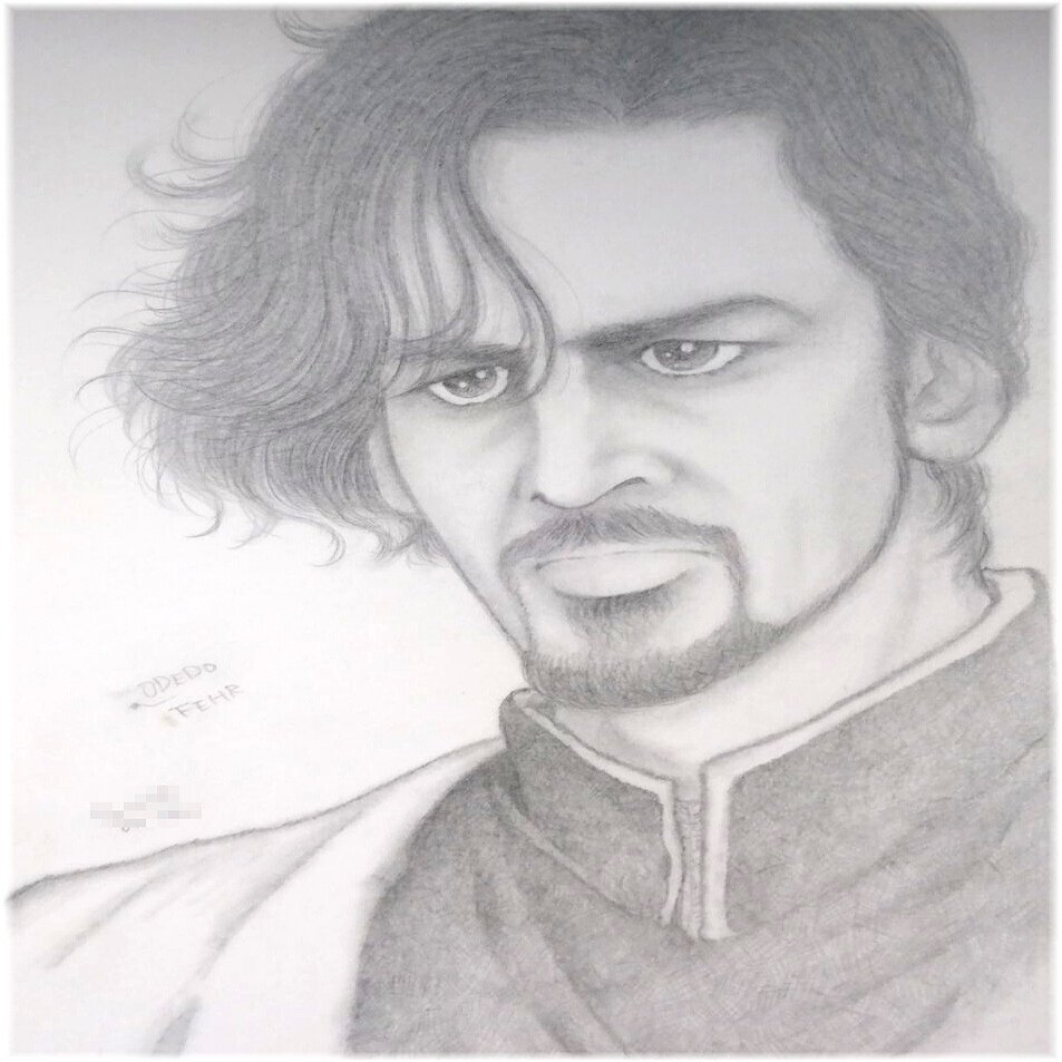どりさんが描いたオデッド フェール Oded Fehr 氏のスケッチ Haword S Words Note