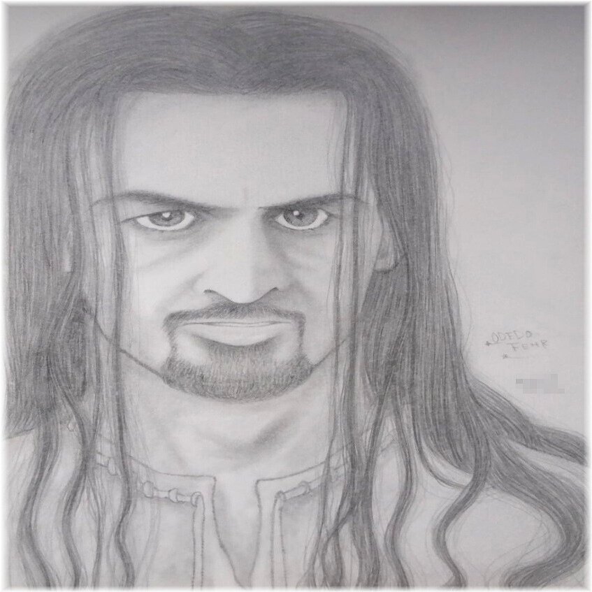 どりさんが描いたオデッド フェール Oded Fehr 氏のスケッチ Haword S Words Note
