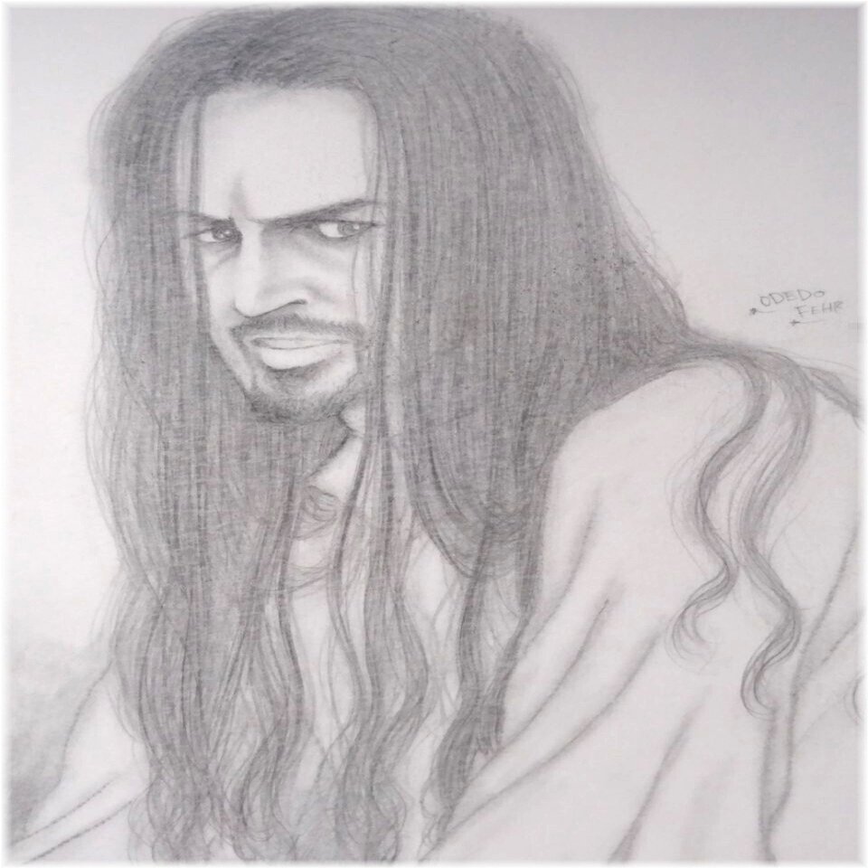 どりさんが描いたオデッド フェール Oded Fehr 氏のスケッチ Haword S Words Note