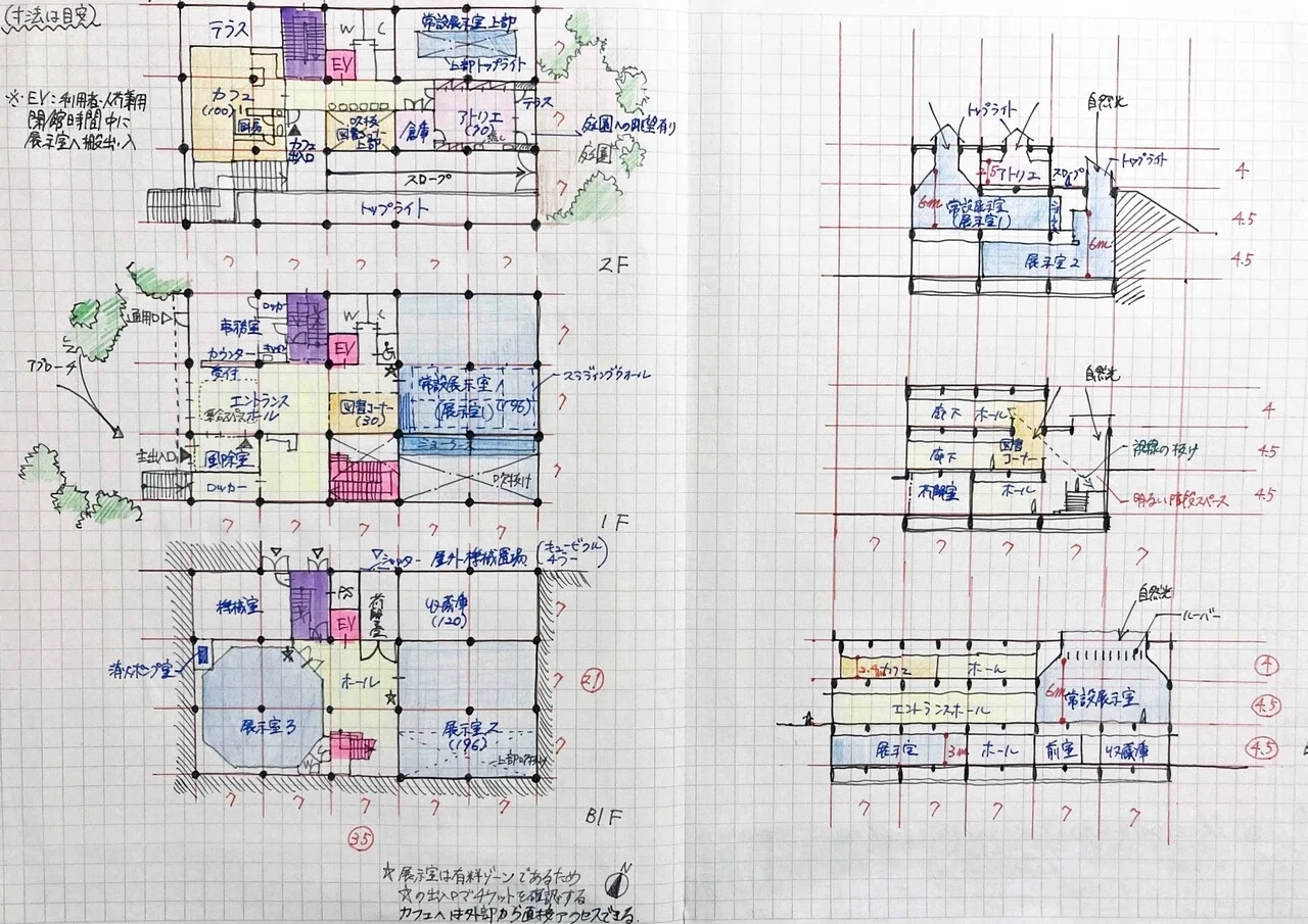 一級建築士 製図試験 合格者のエスキスノートまとめ|けんちくエスキス 一級建築士 製図試験 合格者のエスキスノートまとめ|けんちくエスキス