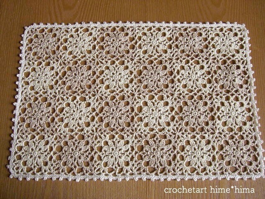 モチーフ繋ぎのドイリー （#note_002）｜hime*hima / レース編みの