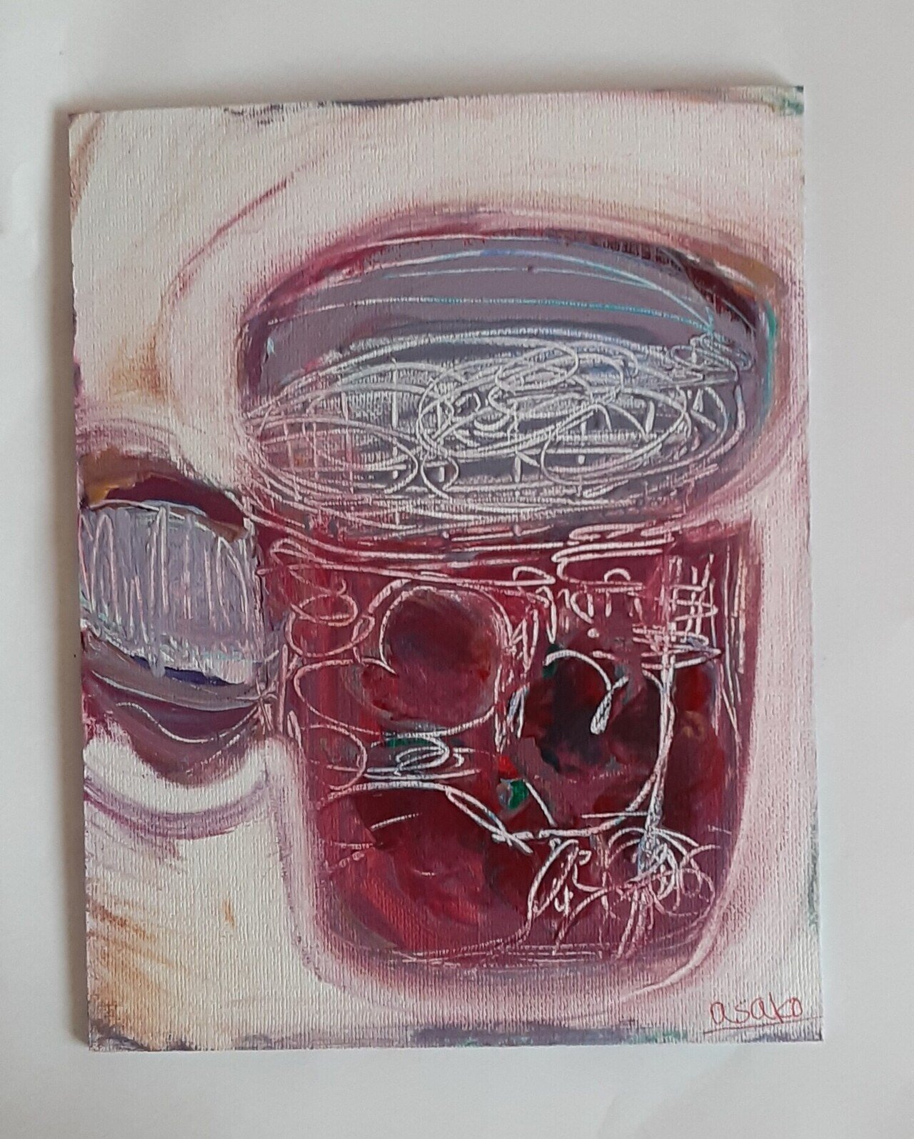 赤いカップの飲み物 Asako Note