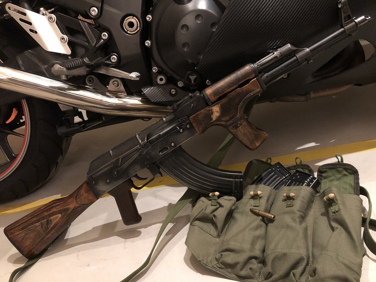 GHK AKMSUの木製ハンドガードを染めてみた。｜ゴールデン