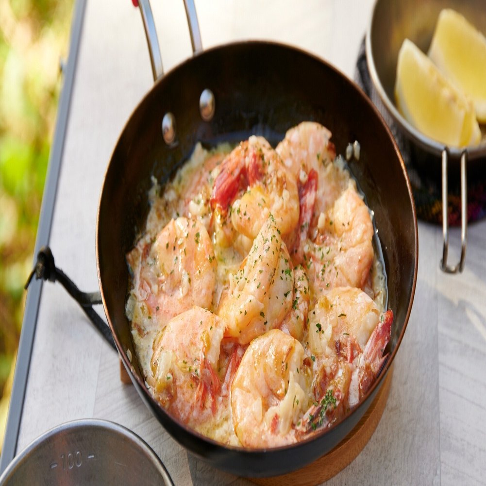 プロが教える 絶品キャンプレシピ 41 ガーリックシュリンプ ソトレシピ