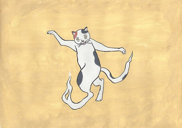 歌川国芳の猫絵で描きたいポーズがあったので、参考にさせてもらいました。http://localhost/illustration/1.html