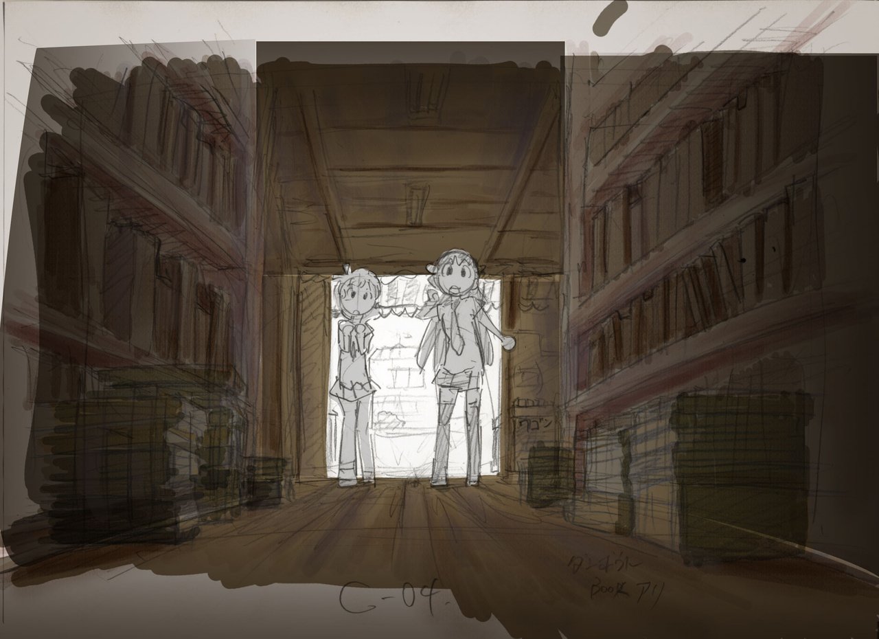 インディーズアニメフェスタ09th Op映像 撮影前背景美術 C004 藤城 Note