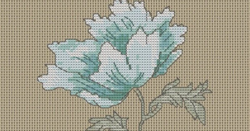 アンティークな水色の花の図案 アトリエデイジー Note アンティークな水色の花の図案 アトリエデイジー Note