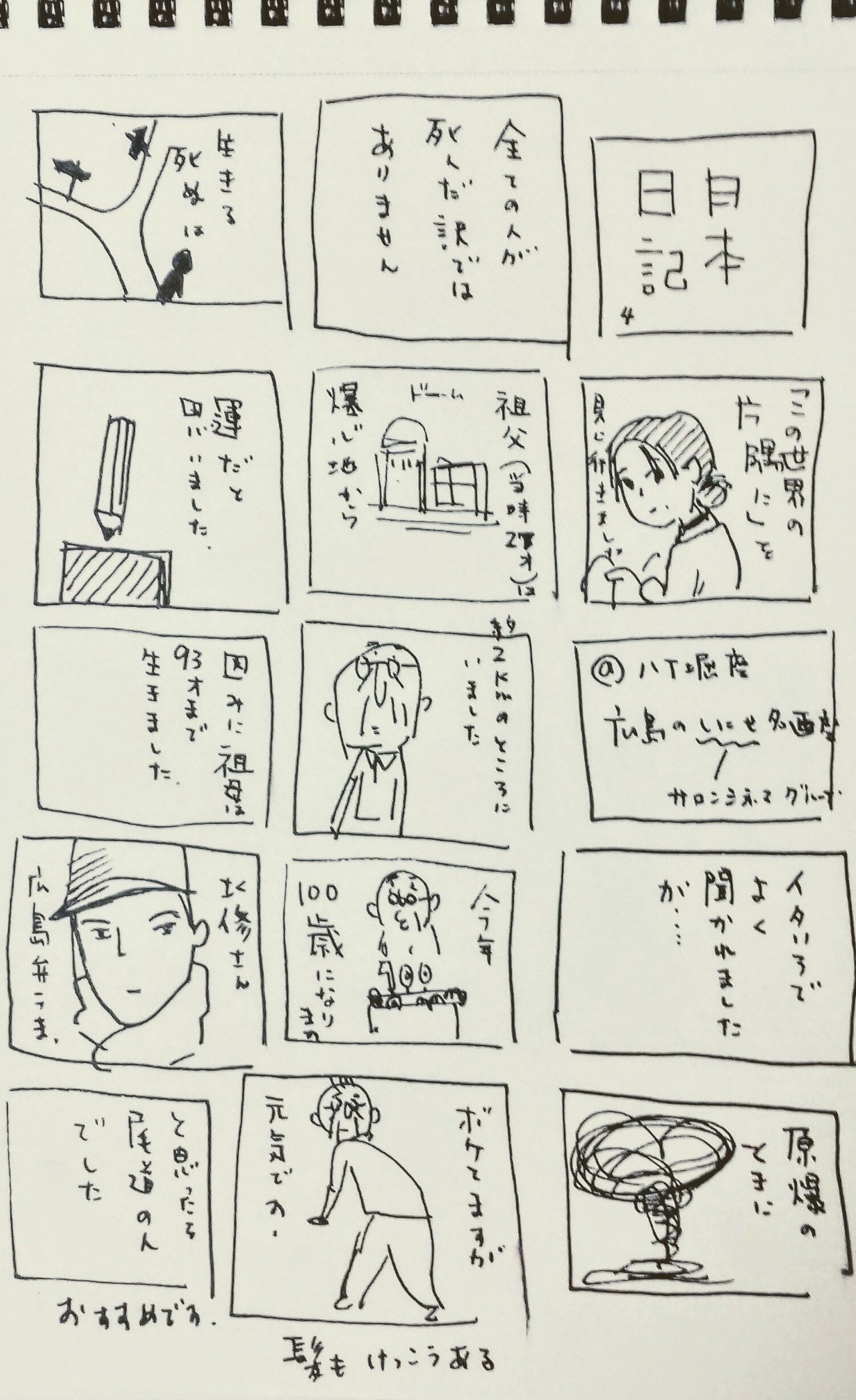 日本日記４ 本当は八丁座 ワダシノブ イラスト マンガ Note
