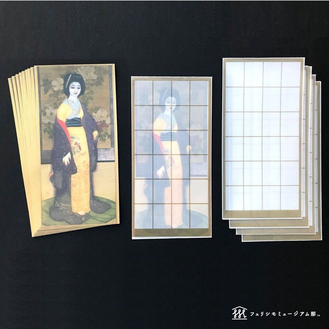 あやしい絵展】障子の向こうからあやしくのぞくレターセット