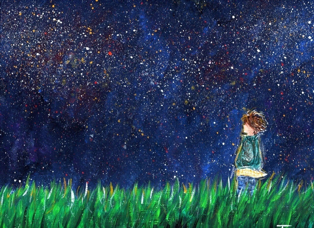 夜空 アクリル画 Tomocheeee 絵描きびと Note 夜空 アクリル画 Tomocheeee 絵描きびと Note