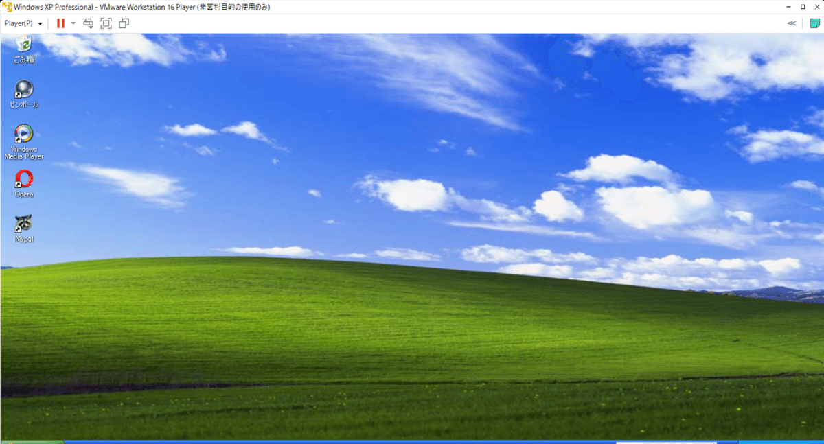 Windows XP Professional - VMware Workstation 16 Player (非営利目的の使用のみ) 2021_02_25 13_45_21