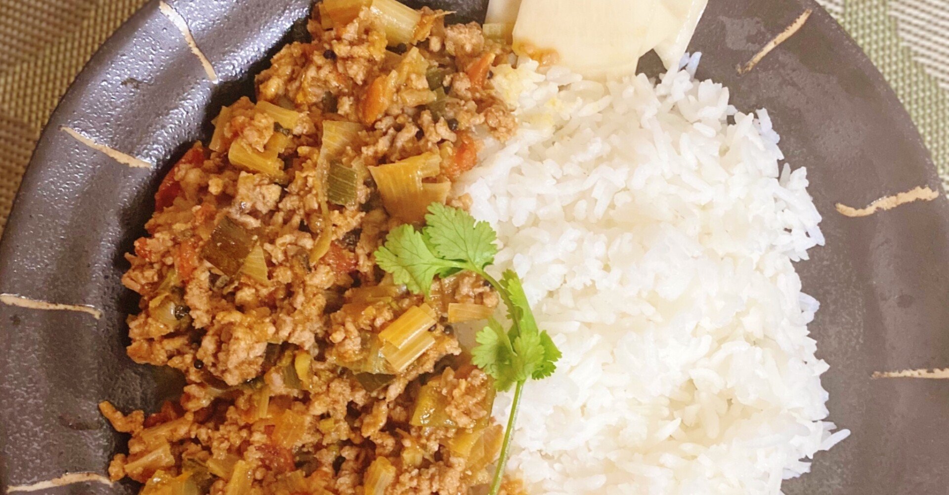 009 100 花山椒キーマカレー サンラサー カレーレシピ100チャレンジ Tezuカレー A Note