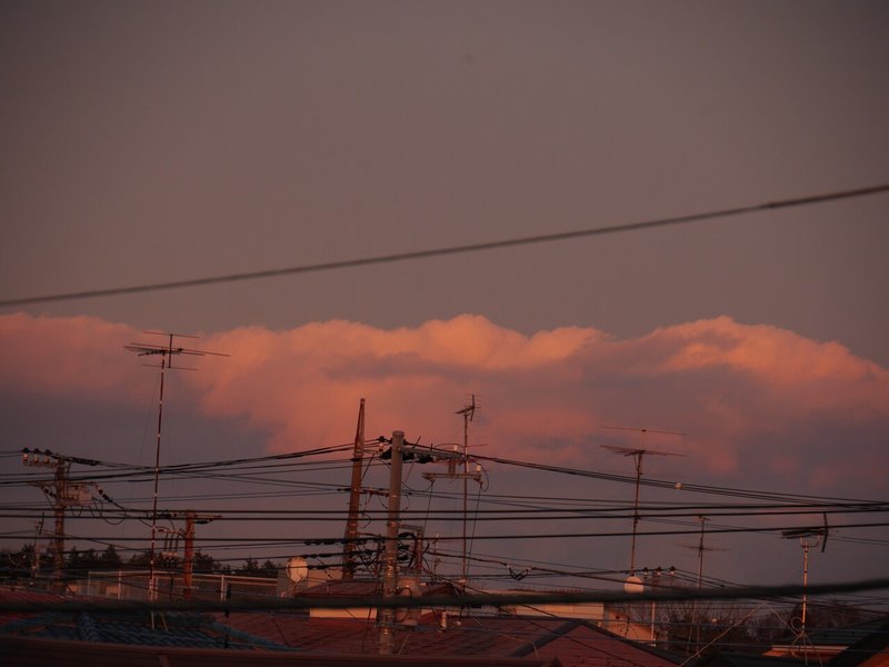 夕日と雲津波と夕焼け雲 Arakure Note