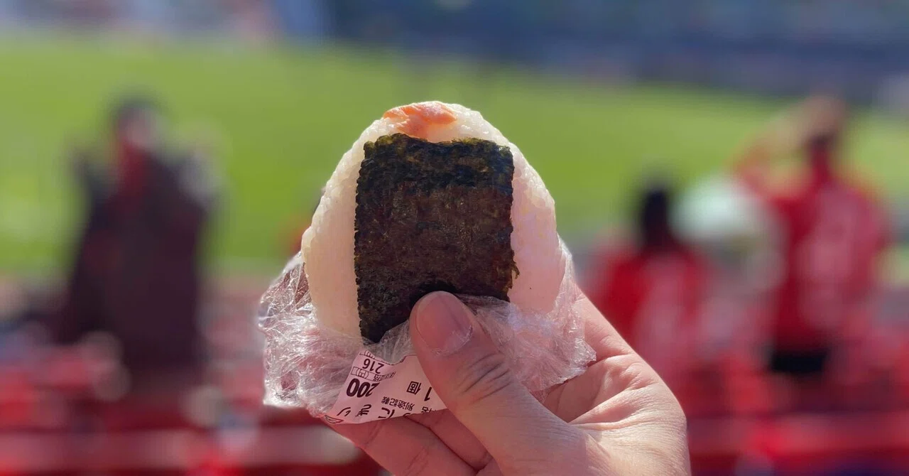 今年最初の「スタジアムでおむすび」は紅鮭！｜ハスつか