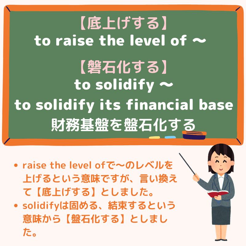 英語でなんという 底上げする 磐石化 に囚われない And More Rae 英語小ネタ Note