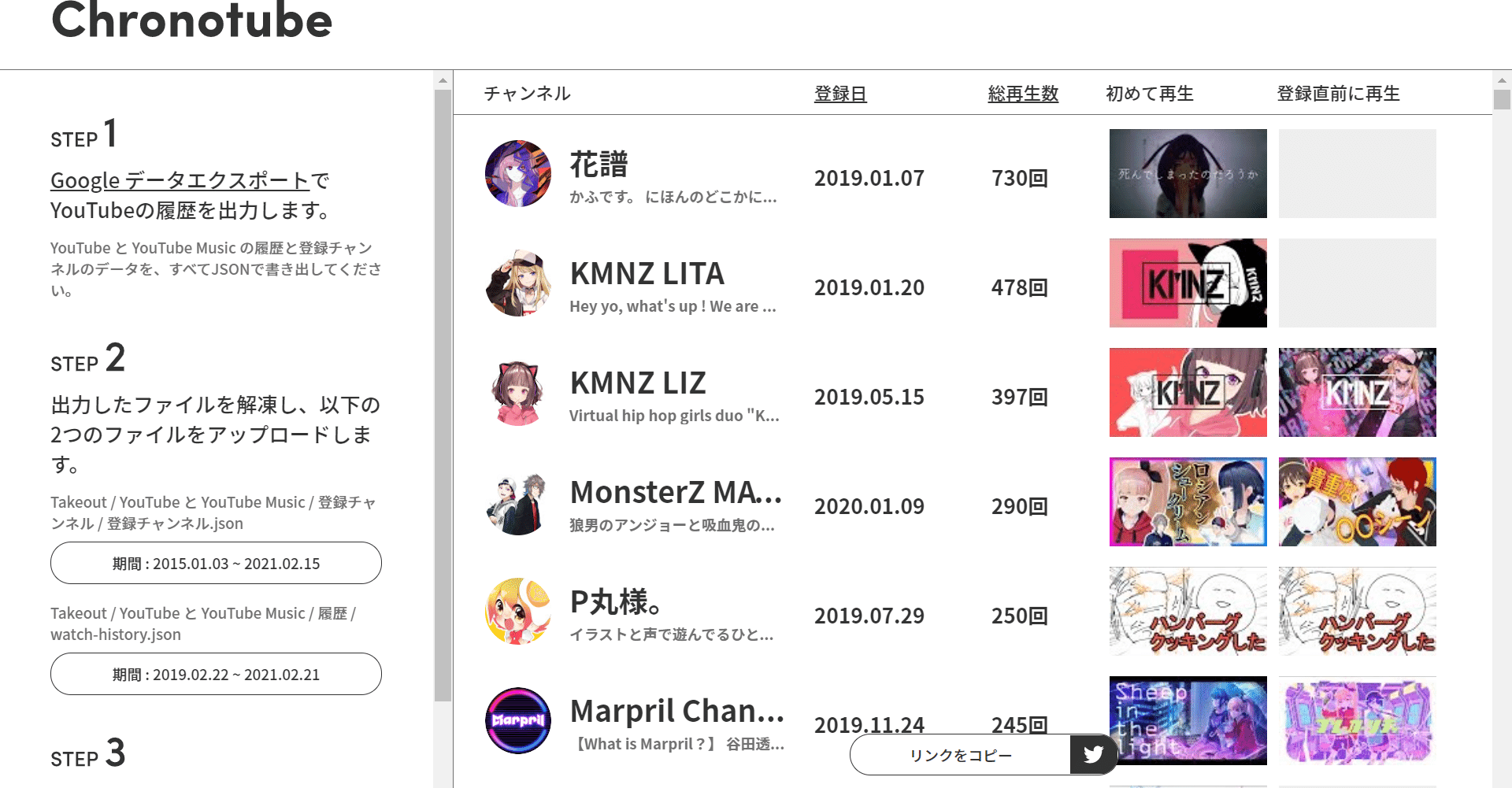Youtubeでのチャンネル登録時期を調べられるサイトを作りました まっさん Note