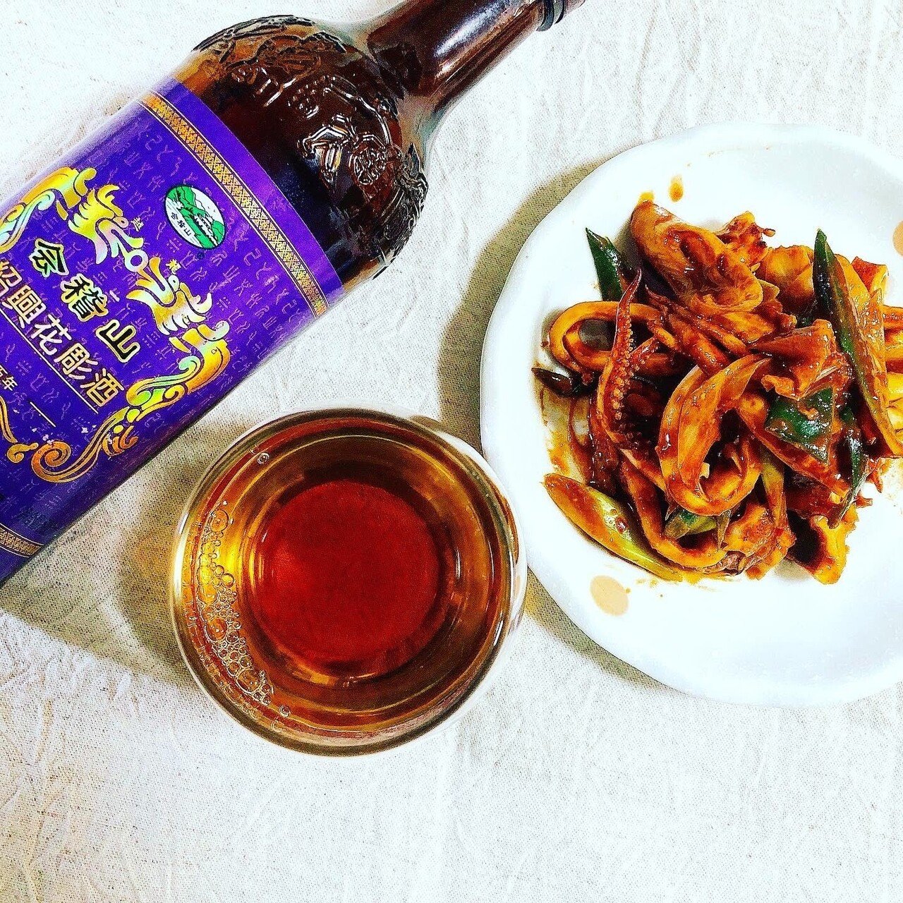 紹興酒おじさんの晩酌 19『中華風いかぬたと会稽山』｜Don | 中国酒