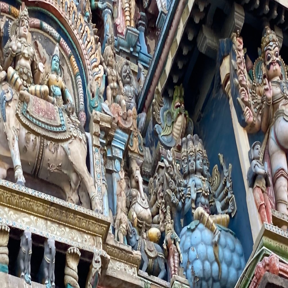 絵画 寺院の山門(ゴープラム)ティルバンナマライ 絵画 寺院の山門