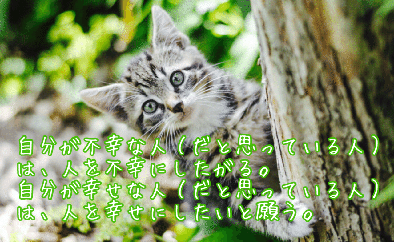 28 自分が不幸な人 だと思っている人 は 人を不幸にしたがる 自分が幸せな人 だと思っている人 は 人を幸せにしたいと願う すべての人が ほんとうは 幸せであることに気づくこと それが何よりも大事なこと 元原優 お悩み相談員 Note