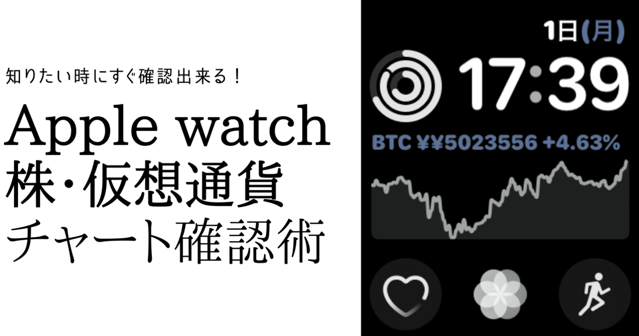 iPhoneとアップルウォッチアプリで株価・仮想通貨のチャートを見る方法｜Appleとカメラが大好き！編集部