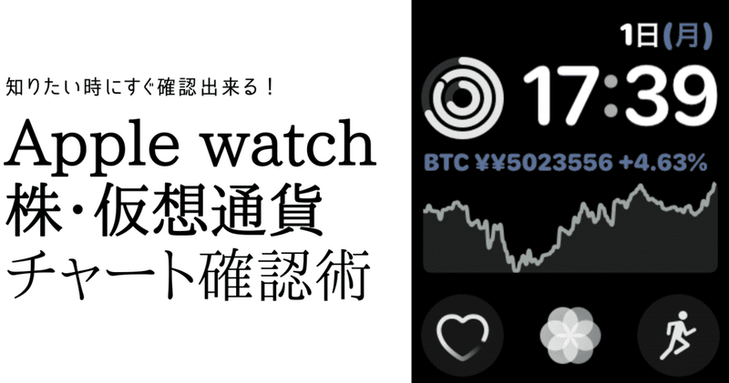 Iphoneとアップルウォッチアプリで株価 仮想通貨のチャートを見る方法 Gafaを使い倒すnote Note