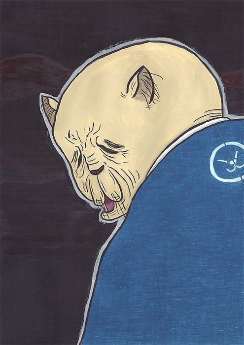 年寄り猫。 http://www.kakimono.biz/illustration/60.html