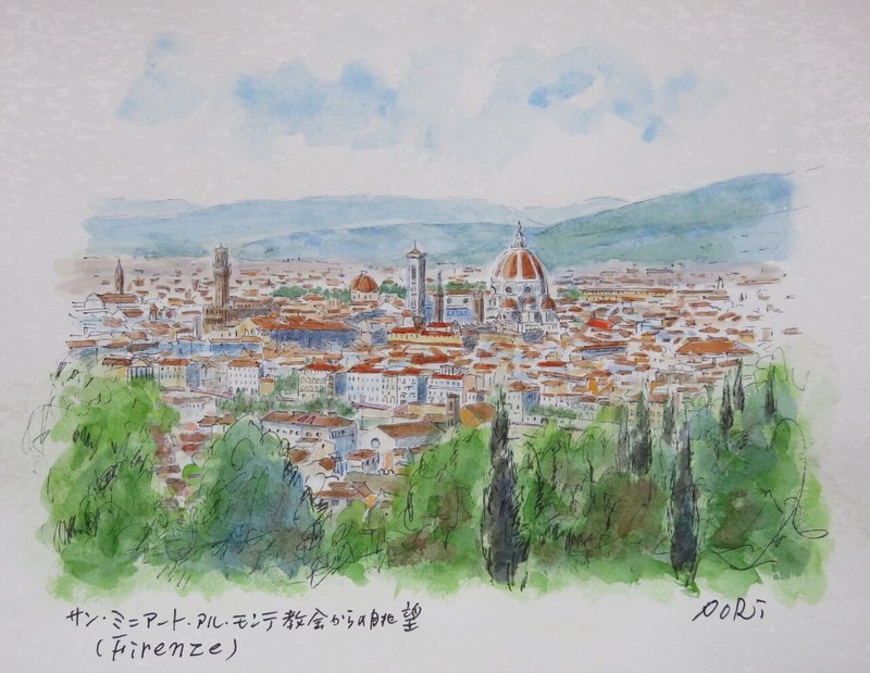 フィレンツェ・サン・ミニアート・アル・モンテ教会からの眺望