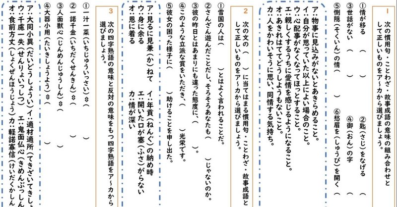 中学入試国語 慣用句 ことわざ 四字熟語 故事成語3 らいおんの鉢 Note