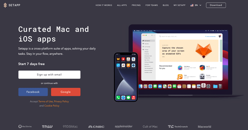 Macアプリ Ios アプリ使い放題のサブスクリプションサービス Setapp に登録してみた おおとろ フリーランス エンジニア デザイナー時々ライター Note Macアプリ Ios アプリ使い放題のサブスクリプションサービス Setapp に登録してみた おおとろ フリーランス エンジニア デザイナー時々ライター Note