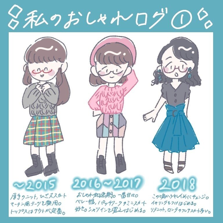 私のファッショントレンド変遷 ゆゆ Note 私のファッショントレンド変遷 ゆゆ Note