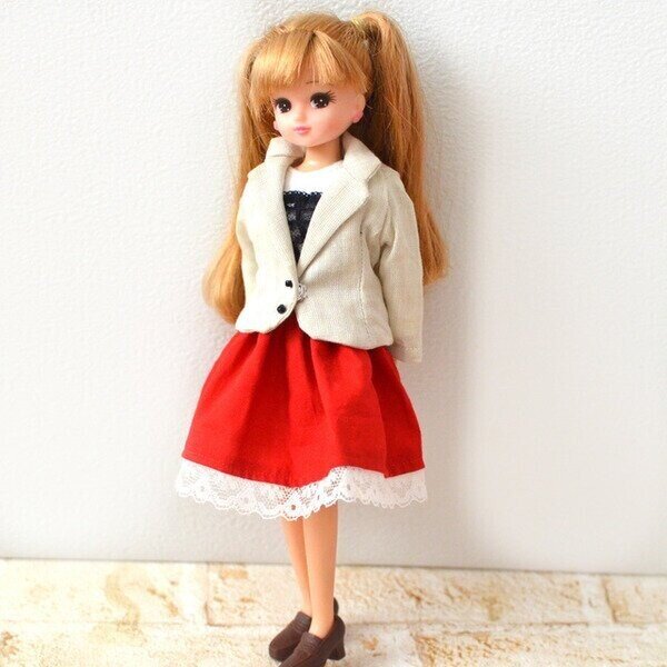 22cmドールサイズのテーラードジャケットの型紙｜りんごぽん