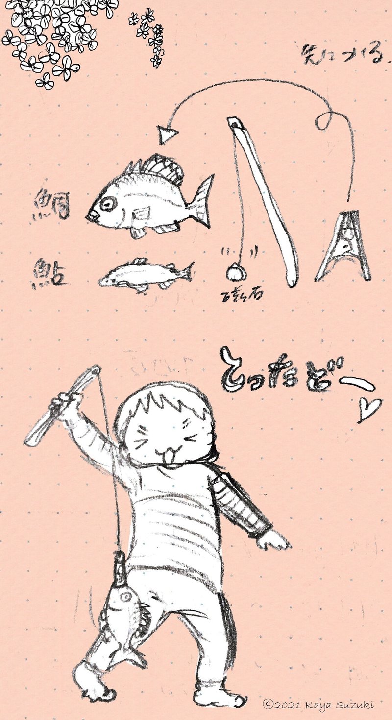 2歳児が喜んだ 魚釣りごっこ 鈴木かや フリーライター 漫画家 Note