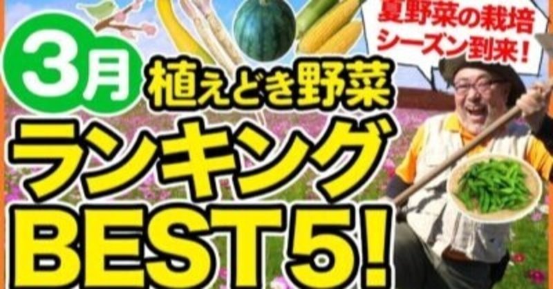 3月 初心者おすすめ植えどき野菜ランキングベスト5 この月だけできる栽培の裏技とは 井上寅雄農園 井上隆太朗 Note 3月 初心者おすすめ植えどき野菜ランキングベスト5 この月だけできる栽培の裏技とは 井上寅雄農園 井上隆太朗 Note