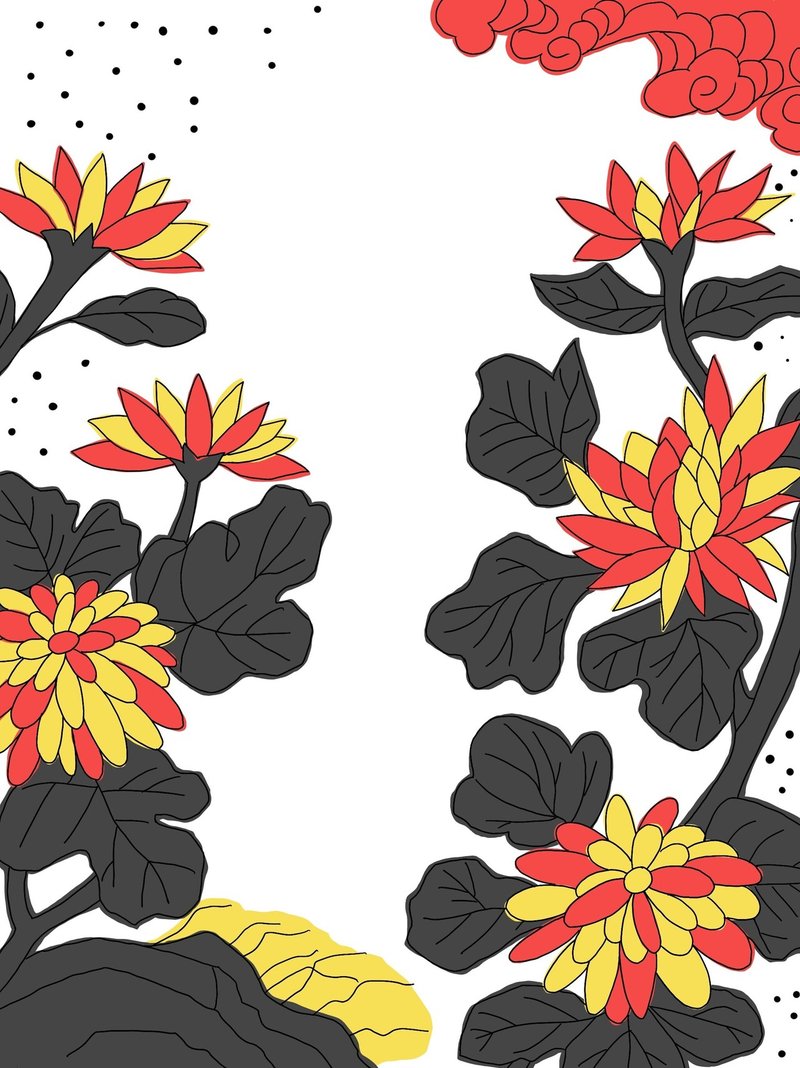 楽しむイラスト練習記 花札その3 菊に盃 しち Note 楽しむイラスト練習記 花札その3 菊に盃 しち Note