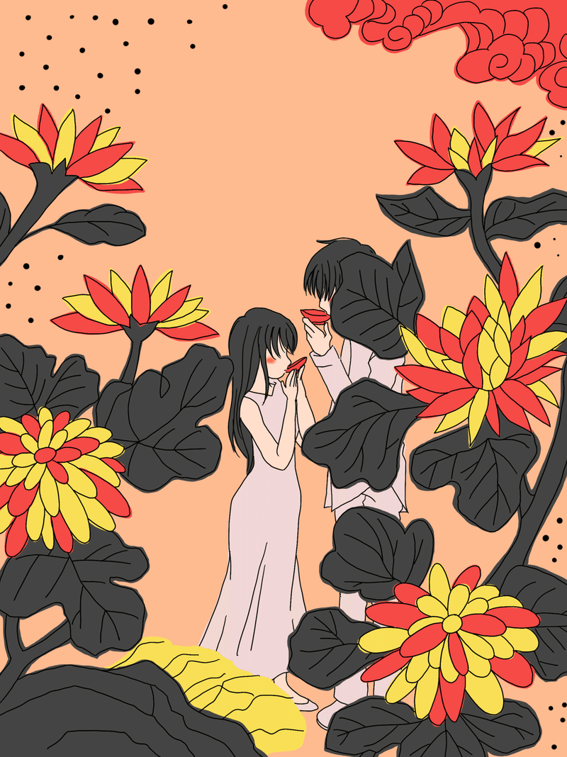 楽しむイラスト練習記 花札その3 菊に盃 しち Note 楽しむイラスト練習記 花札その3 菊に盃 しち Note