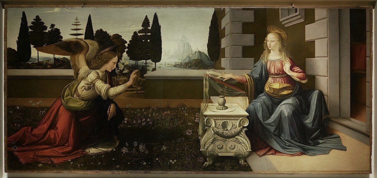 受胎告知》レオナルド・ダ・ヴィンチ｜チャオ！フィレンツェ Local