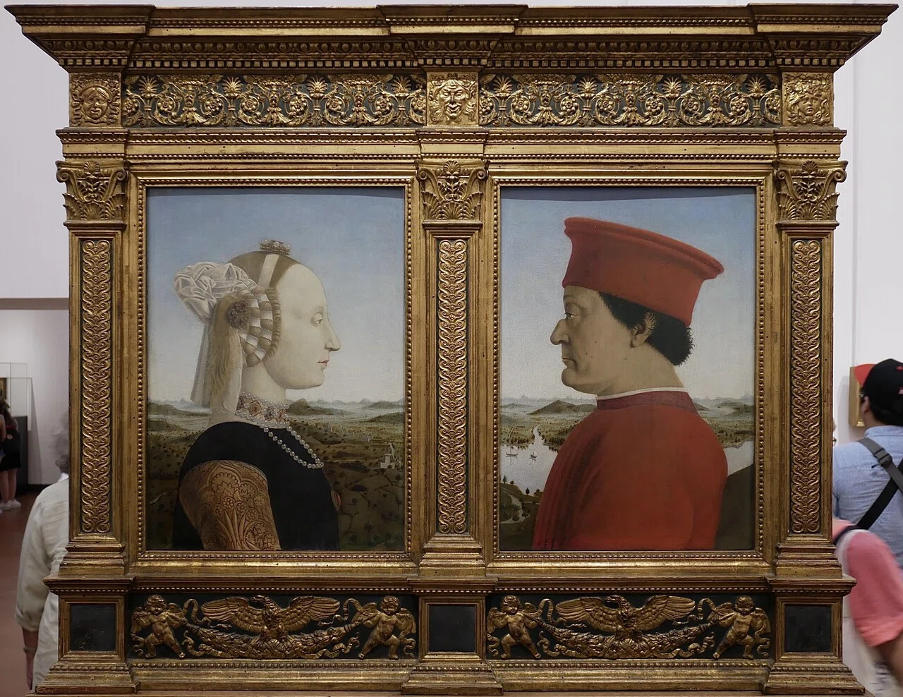 ウルビーノ公夫妻の二連肖像画》ピエロ・デッラ・フランチェスカ