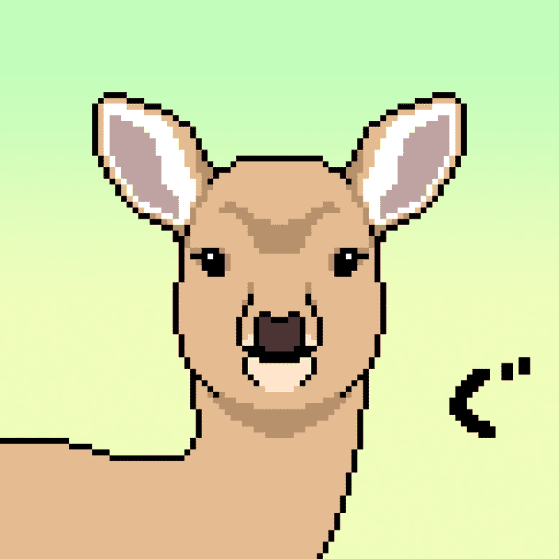 鹿さんが ひたすらもぐもぐするgifアニメを作ってみました ヨシノマホ Note 鹿さんが ひたすらもぐもぐするgifアニメを作ってみました ヨシノマホ Note